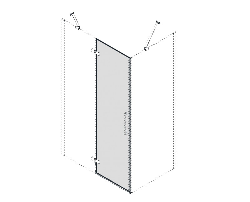 TRINITY otočný díl dveří, sklo mat, levé GT2200ML