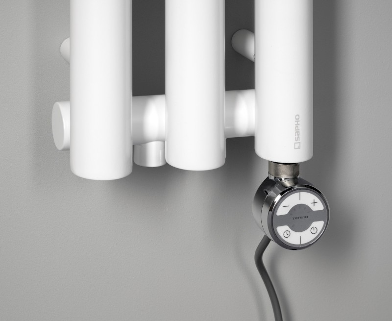 PILON otopné těleso 196x1800mm, se třemi háčky pro ručník, bílá mat IZ127T