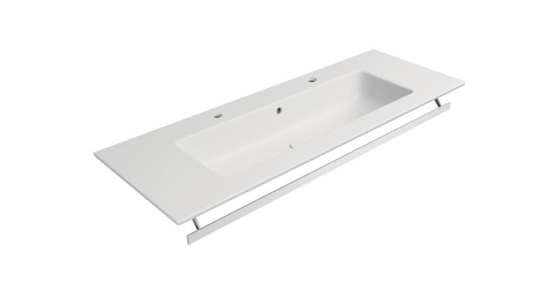 PURA keramické dvojumyvadlo Slim 122x46cm, bílá mat 8887209