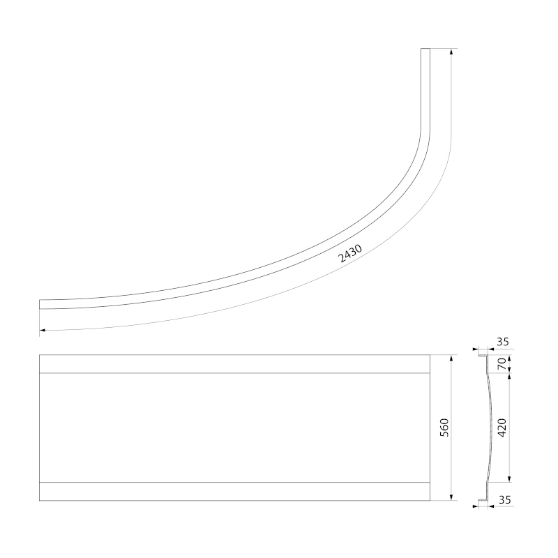 NAOS L, R 180 panel čelní 46312