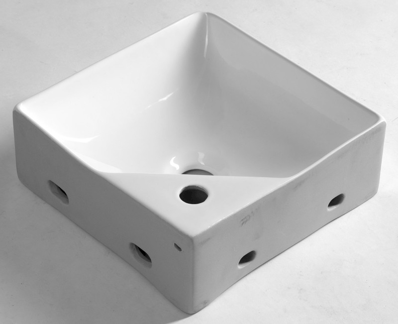 NEXA keramické umyvadlo rohové 30x30cm, bílá NP436