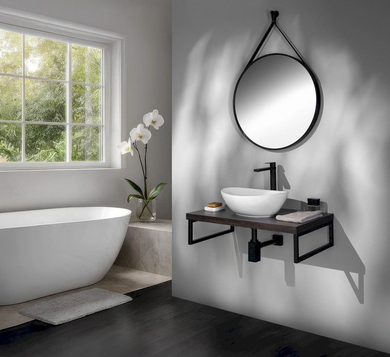 Keramické umyvadlo na desku, 42x34cm, bílá 49412