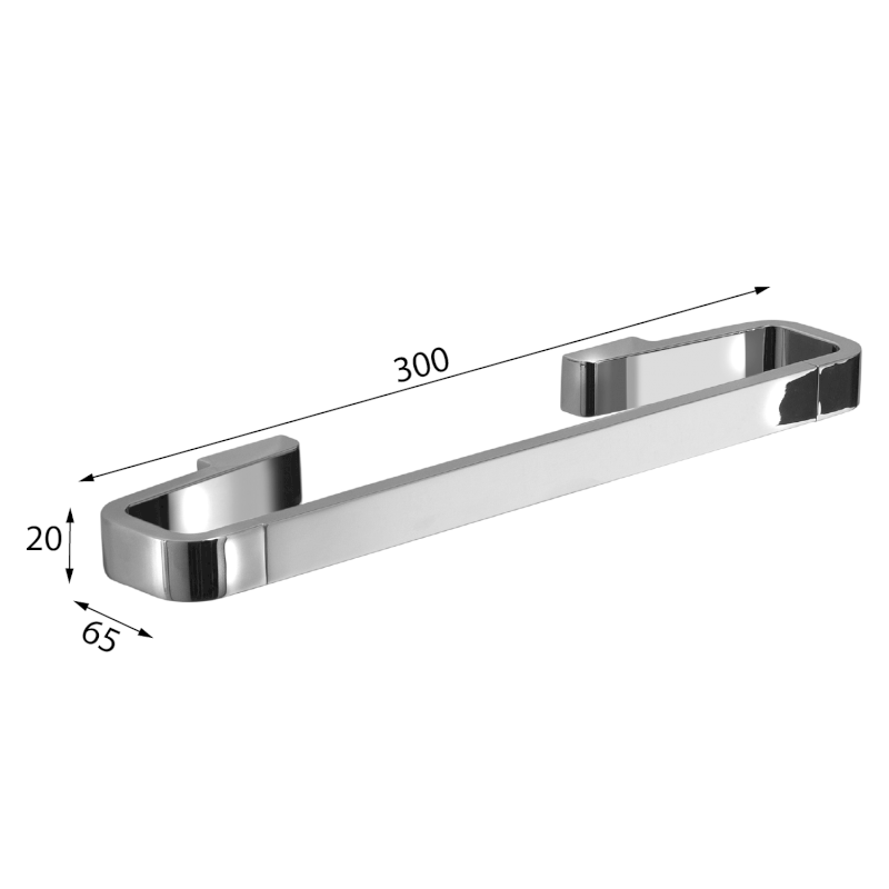 SAMOA držák ručníků 300mm, chrom A8213013
