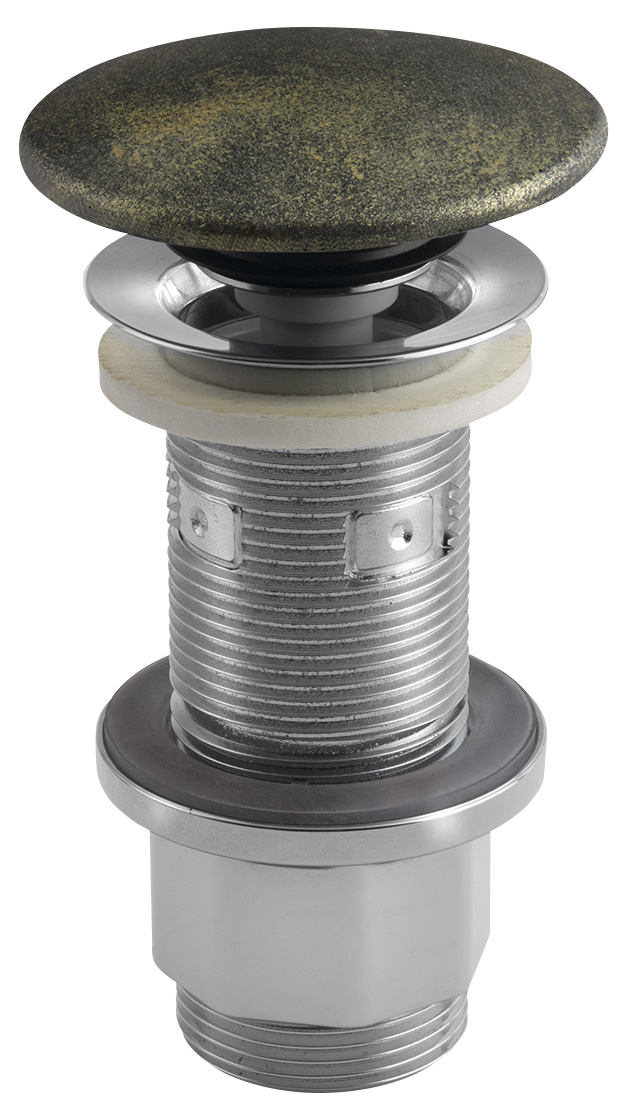 Umyvadlová výpust 5/4“, click-clack, betonová zátka, 10-80mm, zlato mat FG918