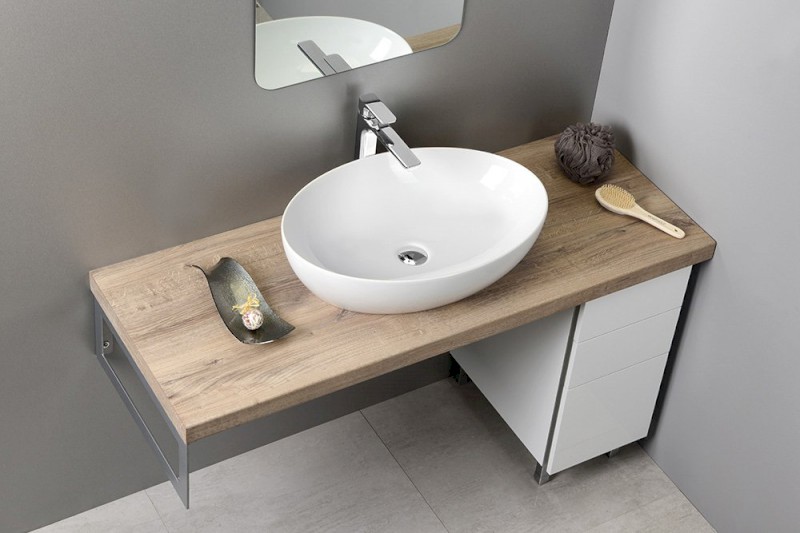 PURA keramické umyvadlo na desku 60x42cm, bílá ExtraGlaze 884211