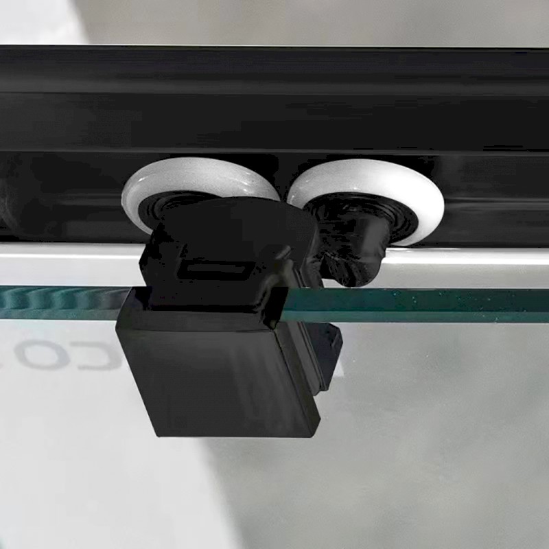 SIGMA SIMPLY BLACK sprchové dveře posuvné pro rohový vstup 1200 mm, čiré sklo GS2112B