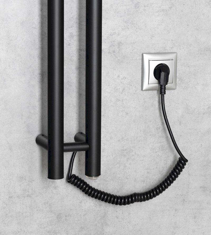 PAPINADO elektrický sušák ručníků 109x1200mm, 40W, černá mat ER340