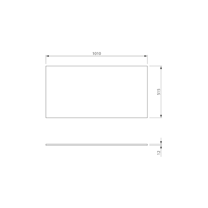 SKA deska Rockstone 101x1,2x51,5cm, bílá mat NR610-0101