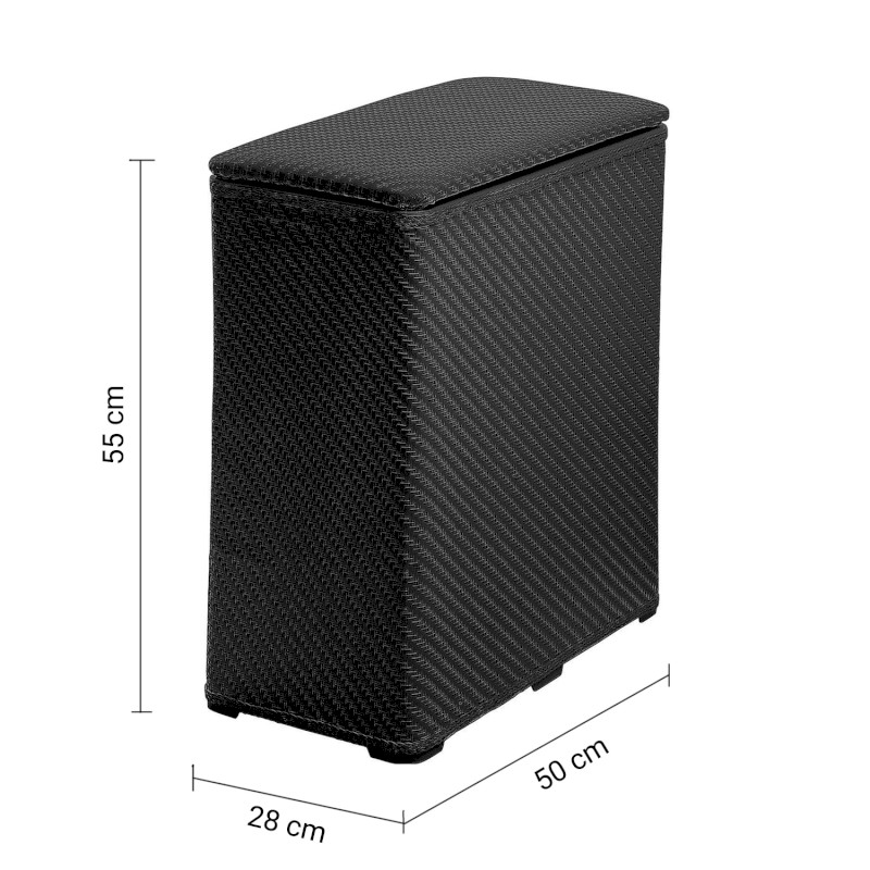 AMBROGIO koš na prádlo 50x55x28 cm, černá 203814