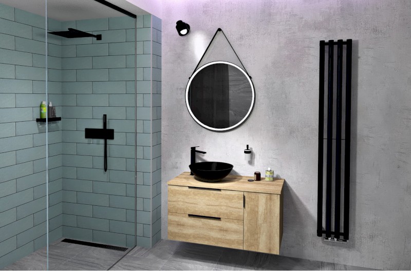 CIRASA umyvadlová skříňka 79,8x52x46cm, dub Alabama CR801-2222