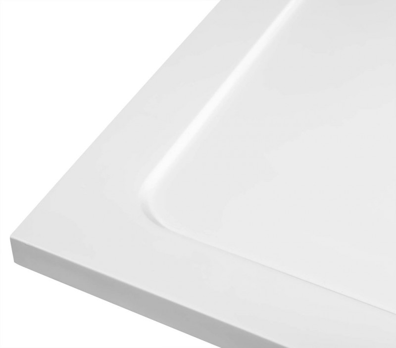 TECMI sprchová vanička z litého mramoru, obdélník 100x90cm, bílá PQ10090