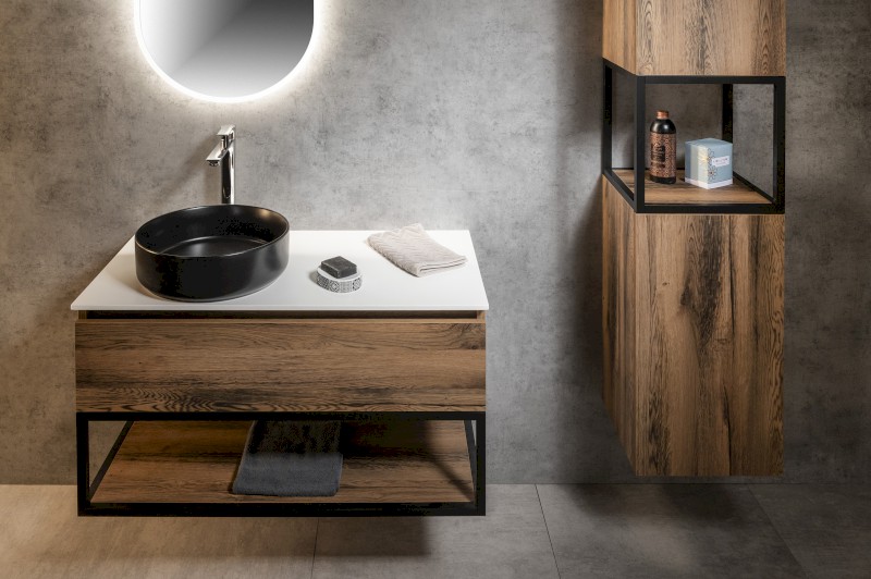 SKARA deska Rockstone 101,2x1,2x46cm, bílá mat CG029-0101