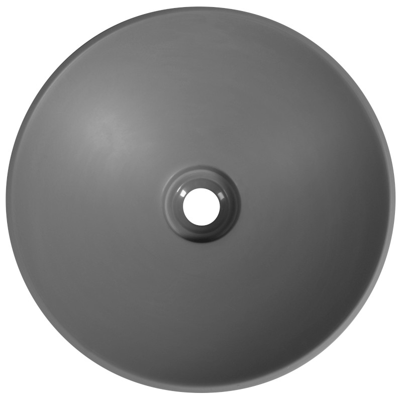 VERTO umyvadlo zápustné, litý mramor, průměr 40,5cm, šedá mat 15121.31