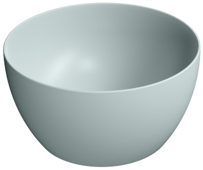 PURA keramické umyvadlo na desku vysoké, průměr 42cm, ghiaccio mat 885215