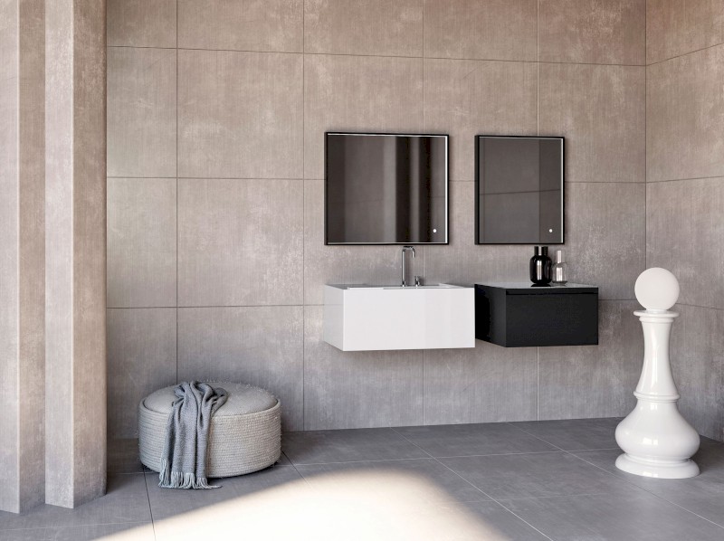 KANAAL keramické umyvadlo 80x46,5cm, černá mat 574131