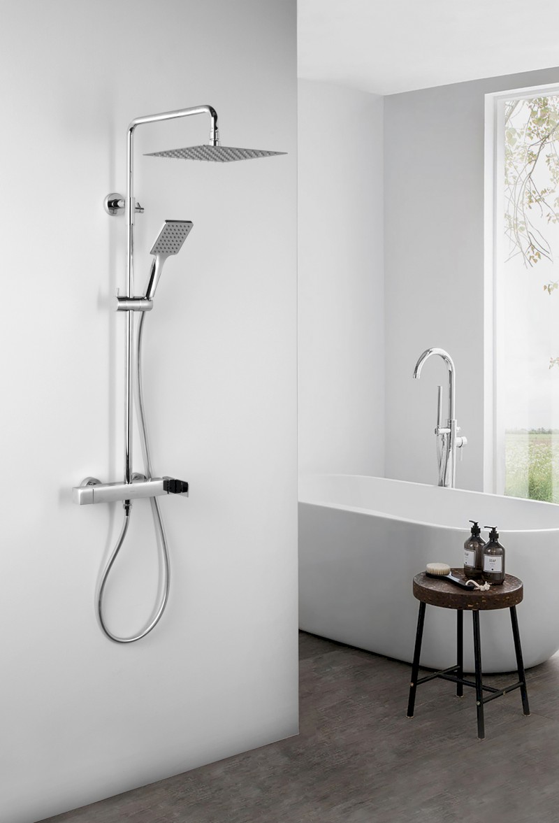 CUBEMIX sprchový sloup s pákovou baterií, chrom CM139