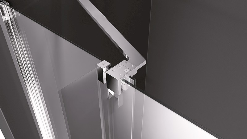 ROLLS sprchové dveře do prostoru 1000 mm, výška 2000 mm, čiré sklo MS5-100