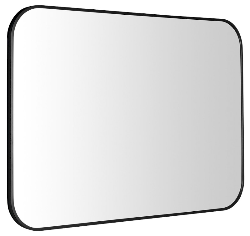 AROWANA zrcadlo v rámu 100x70cm, černá mat AWB1070