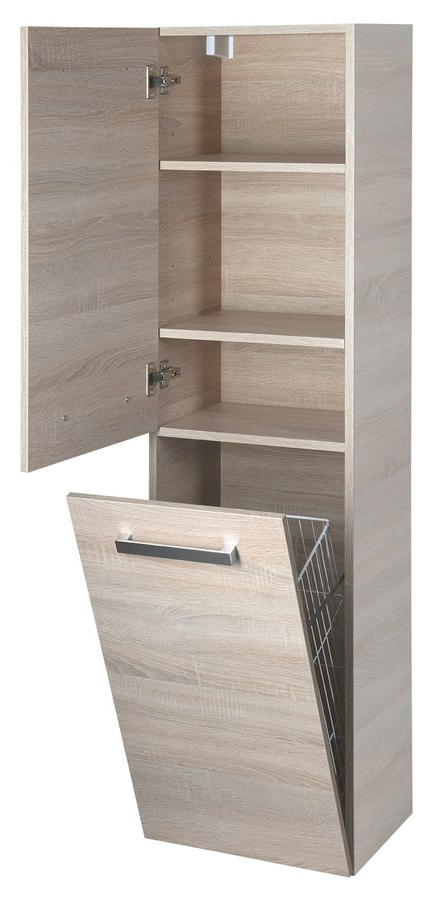 VEGA skříňka vysoká s košem, 40x150x31cm, dub platin VG960