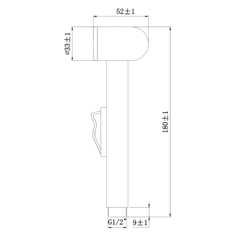 Dvojventil s bidetovou sprchou s napojením WC nádrže, chrom 1209-04