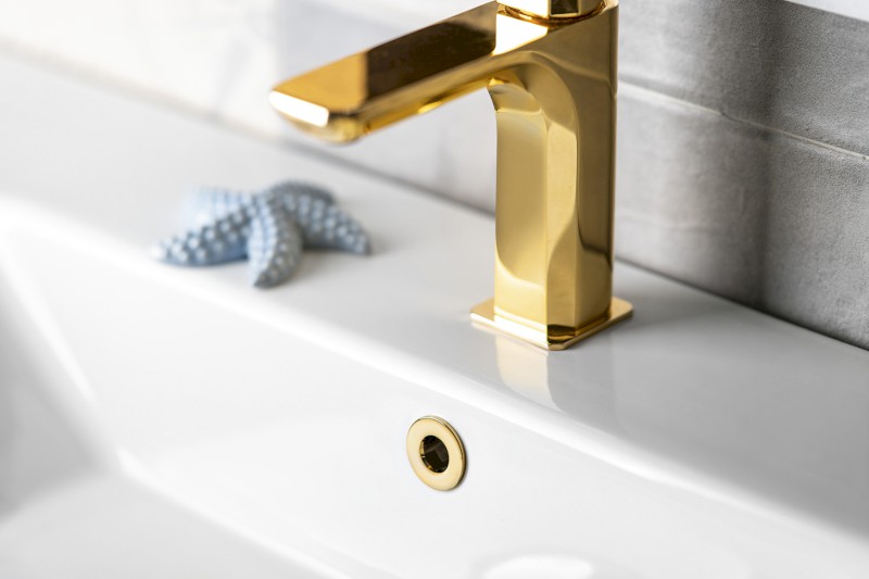 Kovová krytka přepadu umyvadla, 30mm, zlato AR912