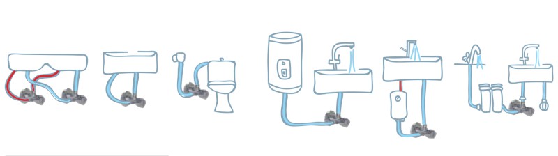 ARCO kombinovaný rohový ventil A-80 se dvěma vývody 1/2