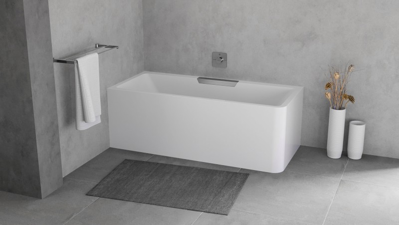 CASCATA L MONOLITH obdélníková vana 180x80x60cm, kaskáda nerez 73836ML.100