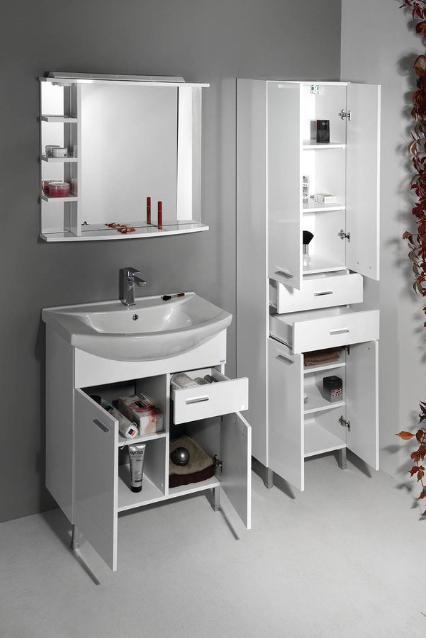 ZOJA/KERAMIA FRESH skříňka vysoká se zásuvkami 50x184x29cm, bílá 51291