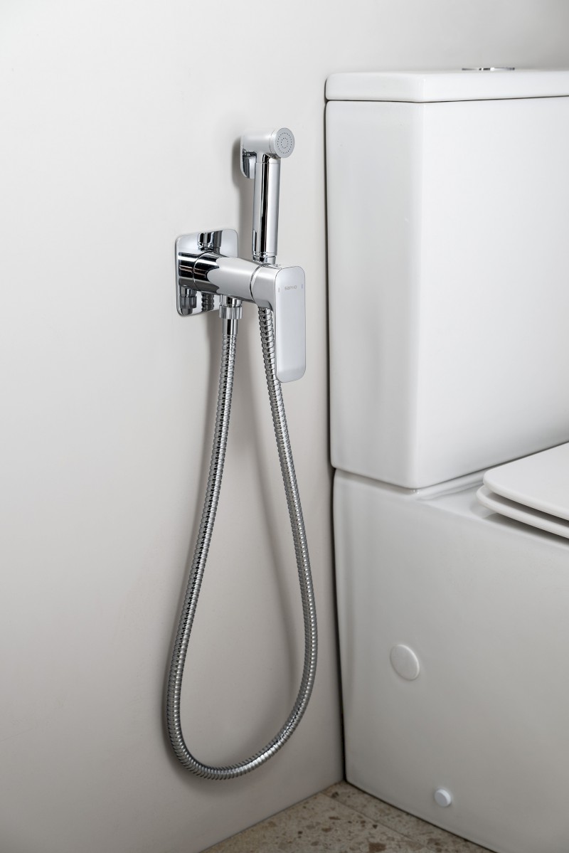 SPY podomítková bidetová baterie se Stop sprškou, chrom PY13