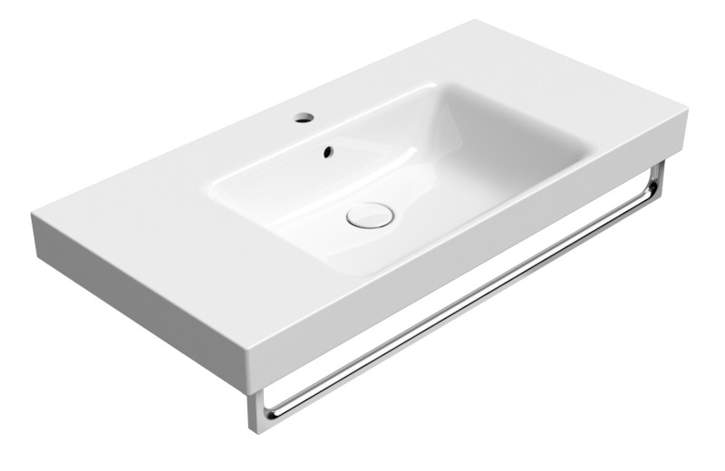 NUBES keramické umyvadlo 100x50cm, s odkládacími plochami, bílá ExtraGlaze 9651111