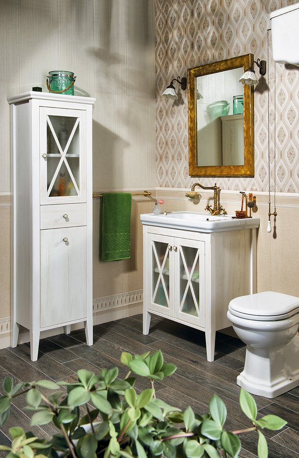 CROSS umyvadlová skříňka 55x81x43cm, starobílá CR260