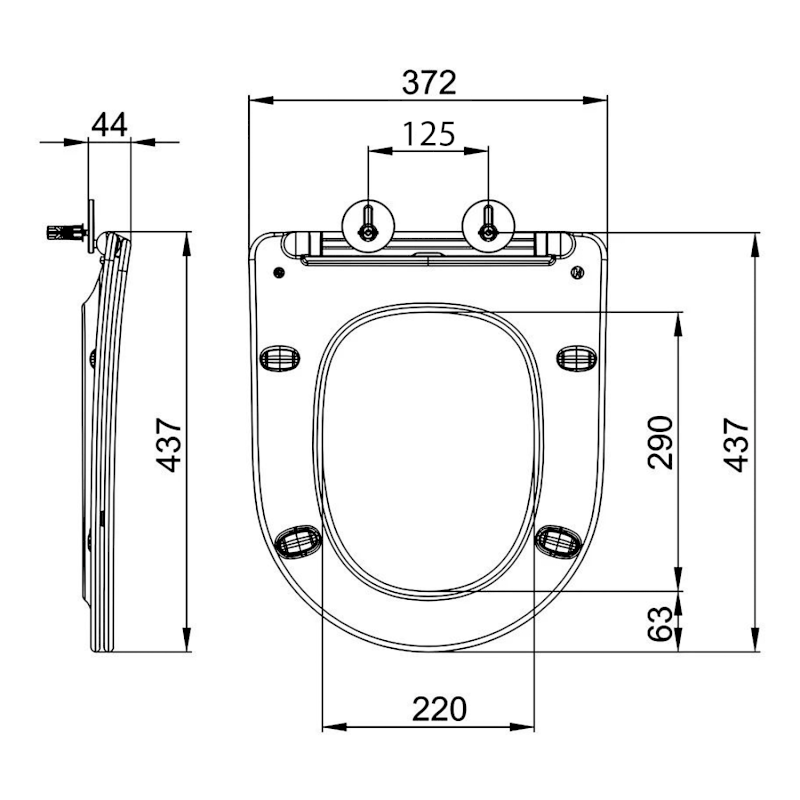 PACO WC sedátko, SLIM, Soft Close, Easy Take, bílá PCS1012