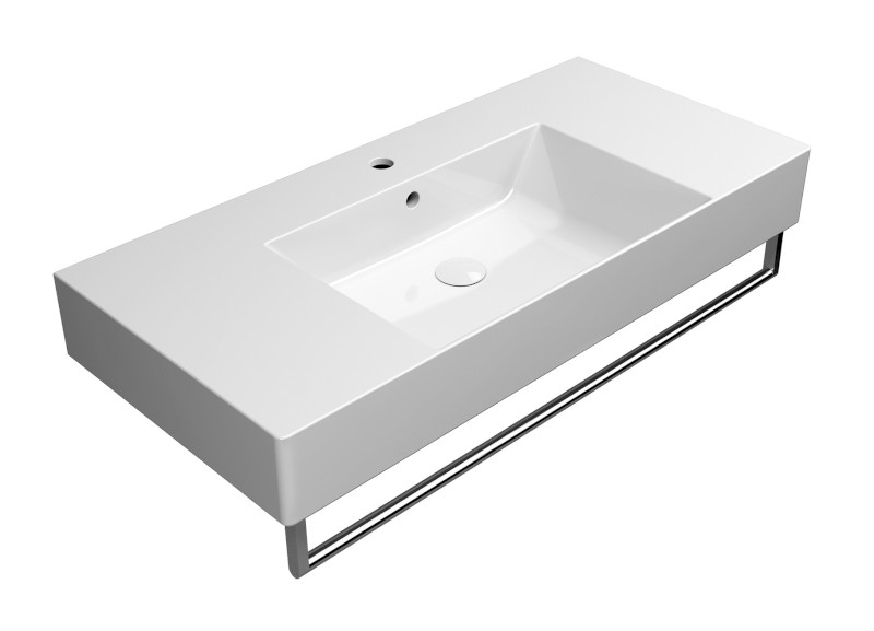 KUBE X keramické umyvadlo 100x47cm, s odkládacími plochami, bílá ExtraGlaze 9451111