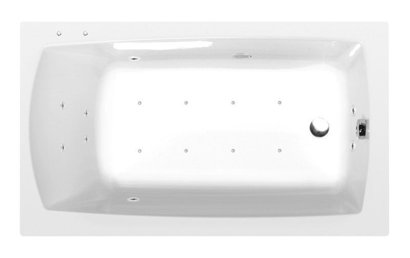 LILY hydromasážní vana, 120x70x39cm, Active Hydro-Air, chrom 25111.2010