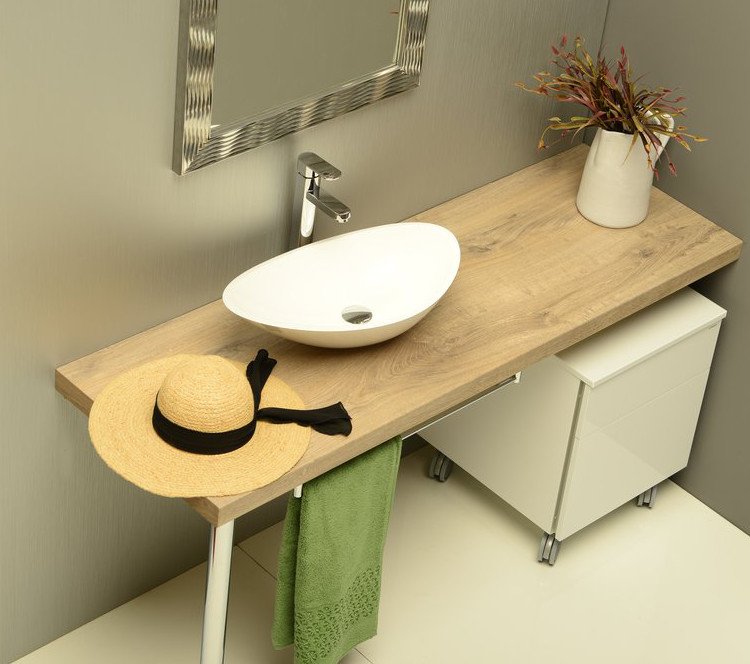 ROSSETA umyvadlo na desku, litý mramor, 56,4x32,3cm, bílá RS564