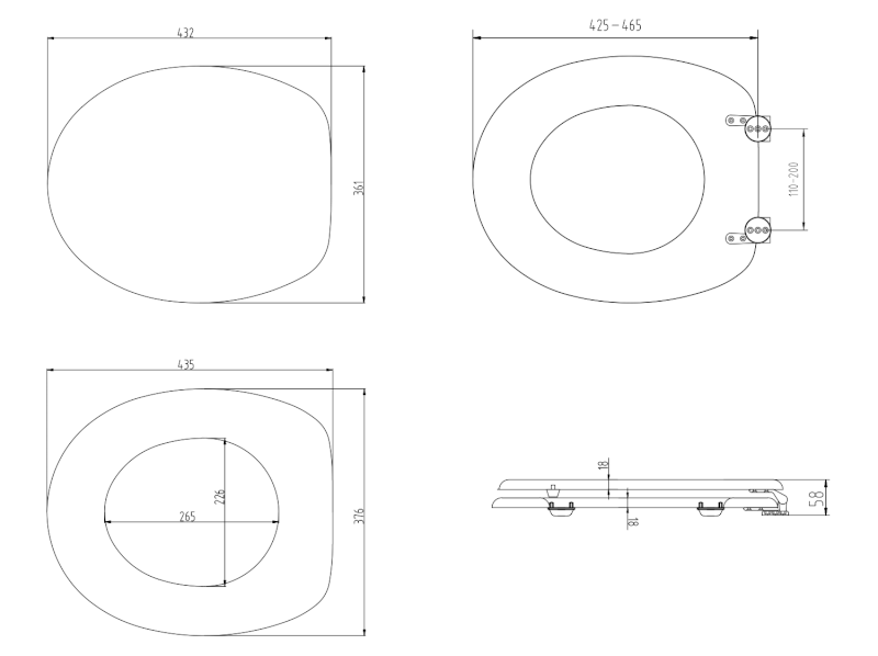 FUNNY WC sedátko s potiskem mořská hvězda, bílá HY1185