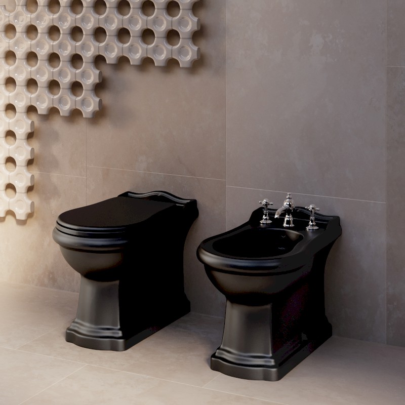 RETRO bidet stojící 39x61cm, černá mat 102231