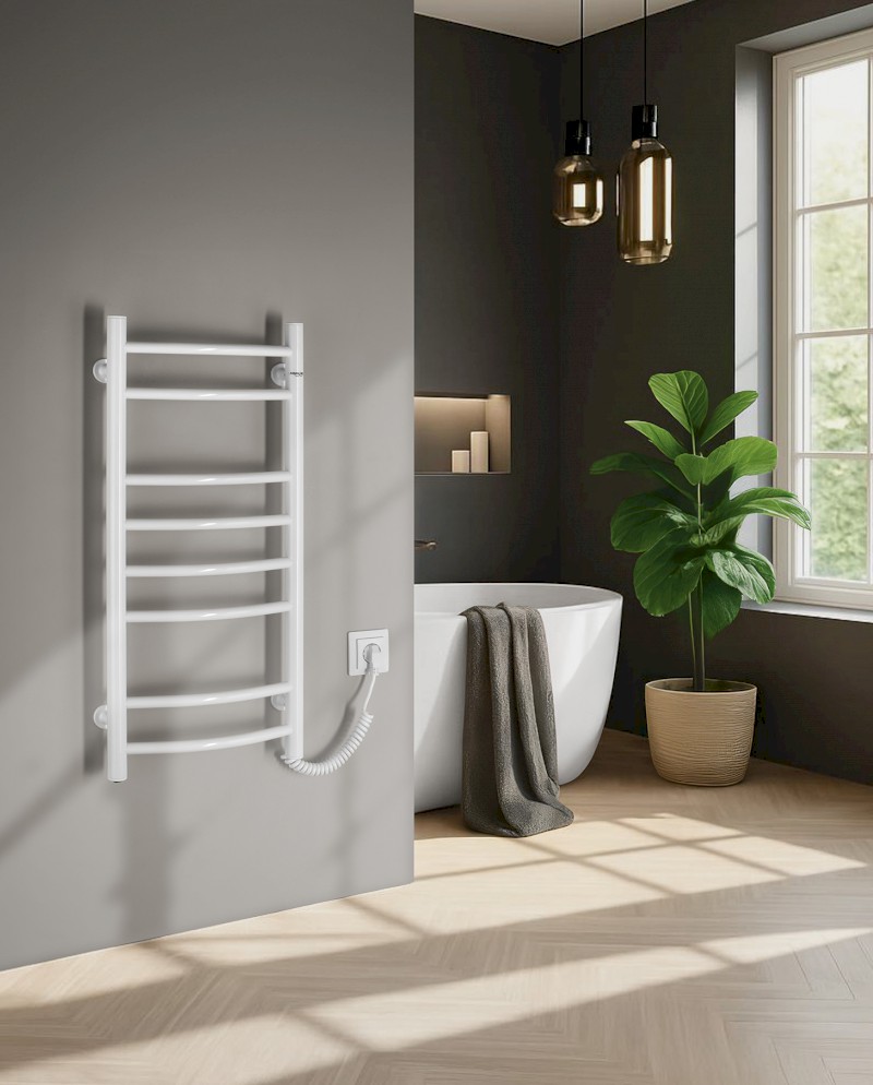 SUPE elektrický sušák ručníků, 360x800mm, 107W, bílý SU140