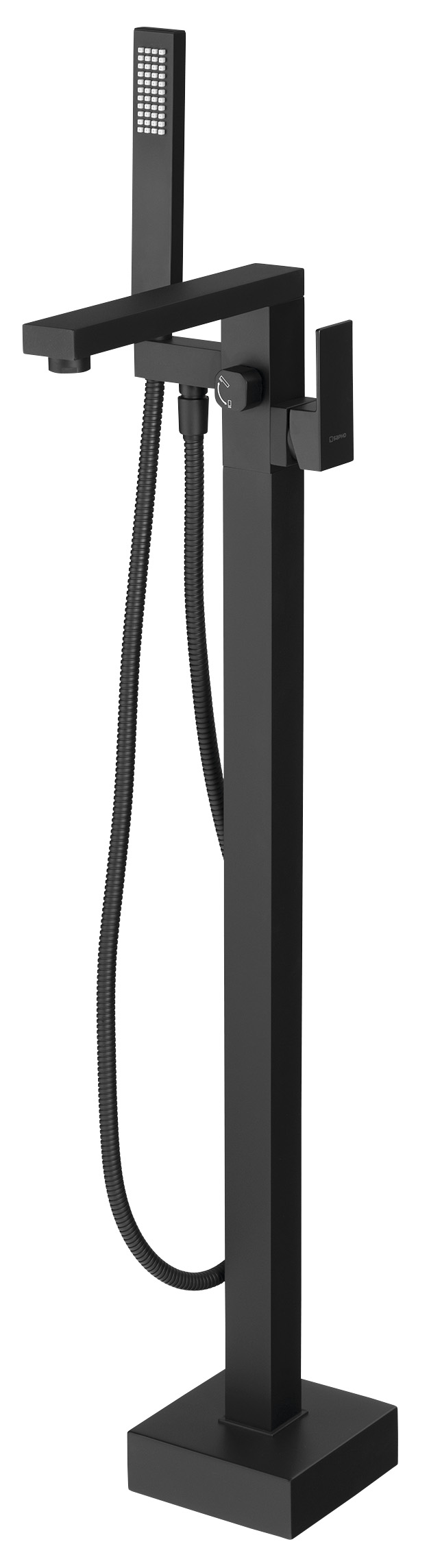 CUBEMIX vanová baterie s připojením do podlahy, černá mat CM021B