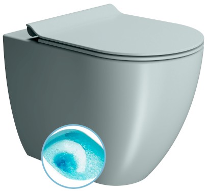PURA WC mísa stojící, Swirlflush, 36x55cm, spodní/zadní odpad, ghiaccio dual-mat 889015