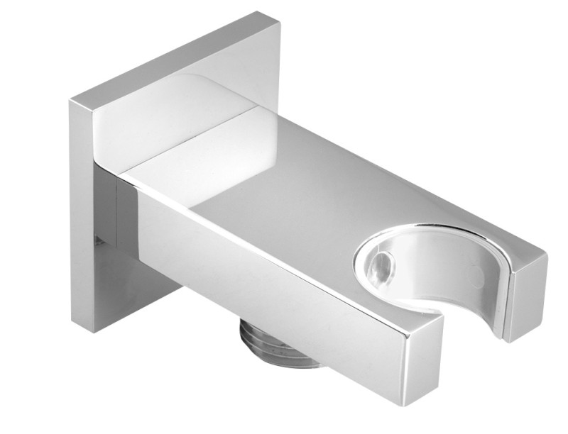 Držák sprchy hranatý, pevný, s vyústěním, chrom AQ591