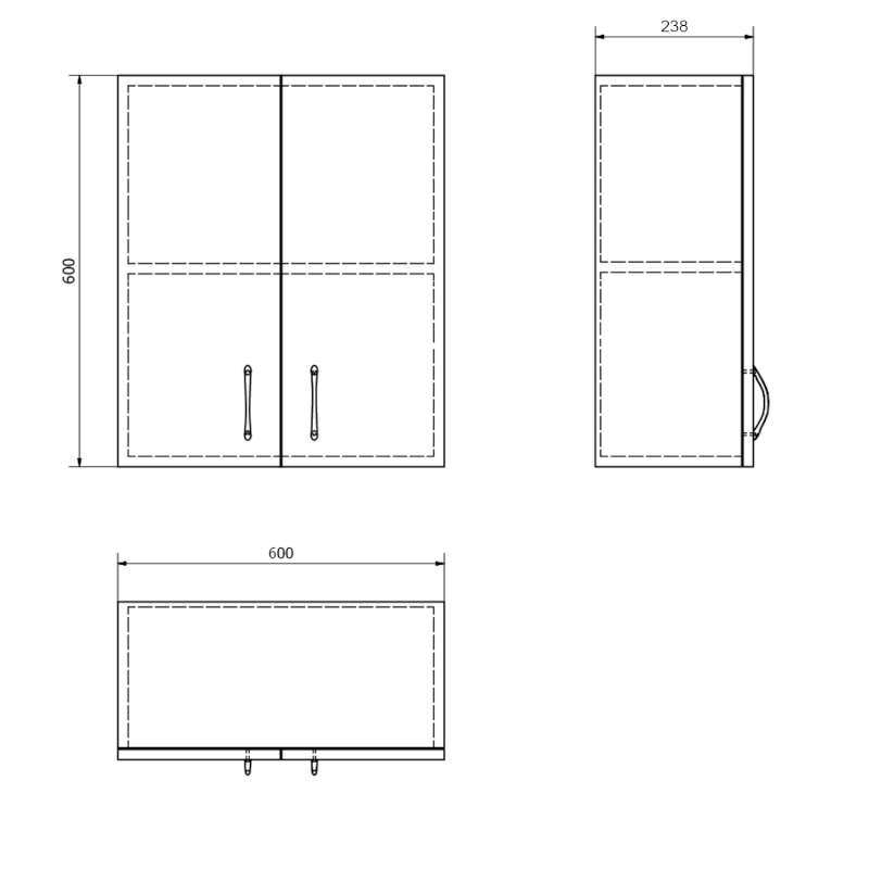 SIMPLEX ECO závěsná skříňka 60x60x24cm SIME535
