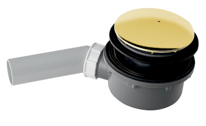 RETRO vaničkový sifon, průměr 90mm, DN40, krytka zlato 905691
