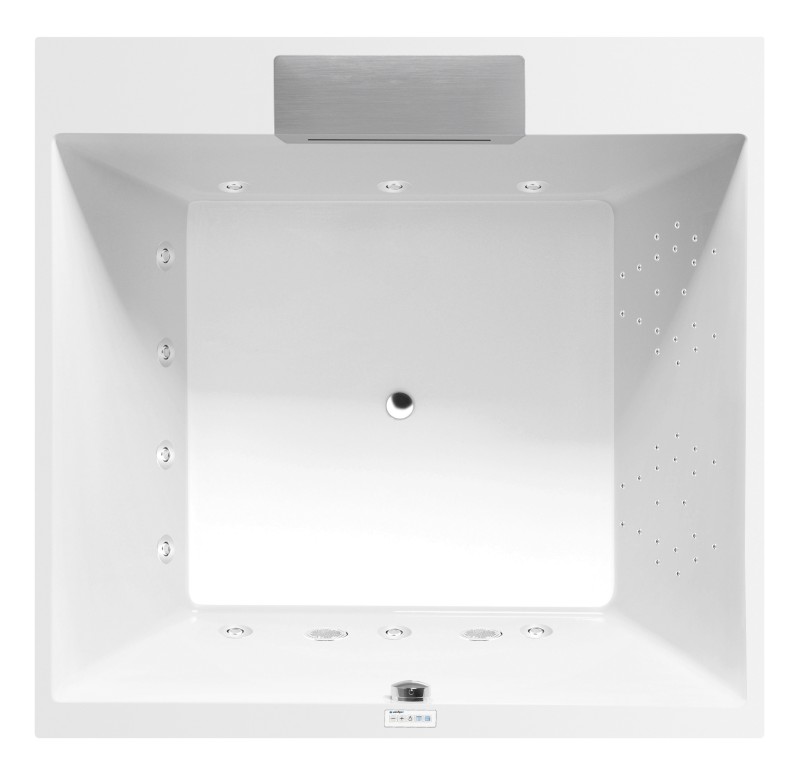CAME FALLS hydromasážní vana, 175x175x50cm, Highline Hydro, chrom 23611F.5010