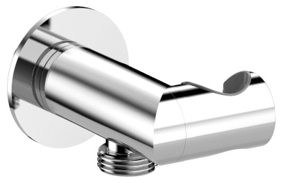 Držák sprchy kulatý, otočný, s vyústěním, chrom SG201