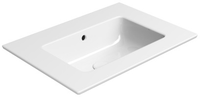 PURA keramické umyvadlo Slim 62x46cm, bez otvoru, bílá ExtraGlaze 8884011