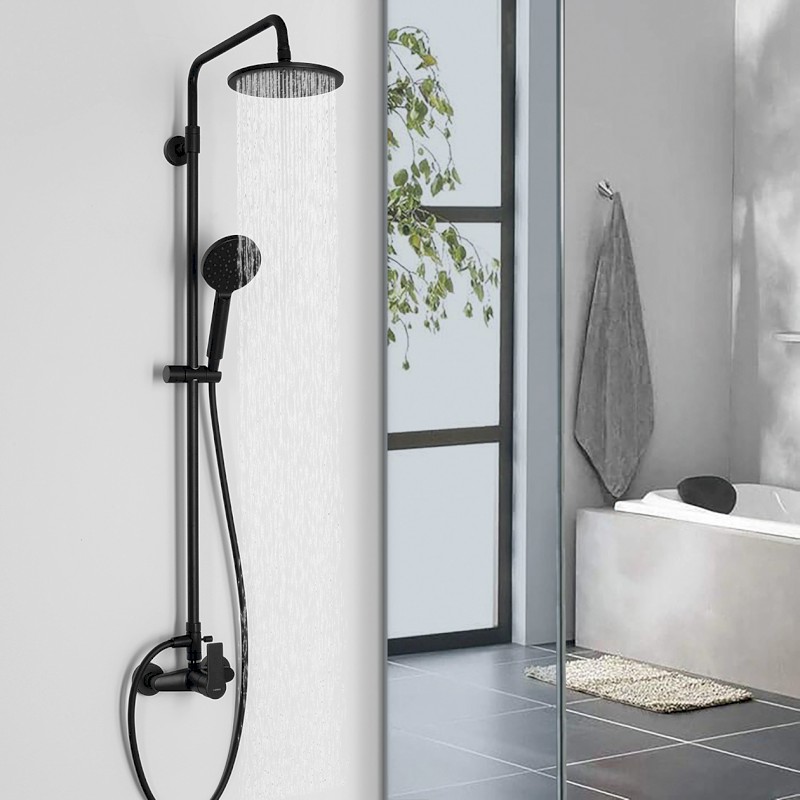 PAX sprchový sloup s pákovou baterií, černá mat XA139/15