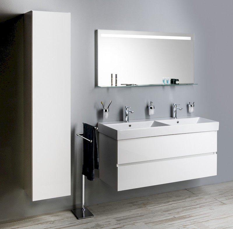 KARE 120 keramické dvojumyvadlo nábytkové 120x46cm, bílá 17120