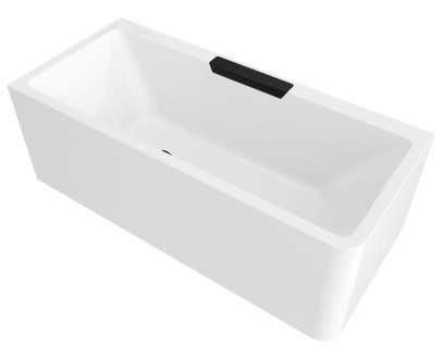 CASCATA L MONOLITH obdélníková vana 180x80x60cm, kaskáda černá 73836ML.102