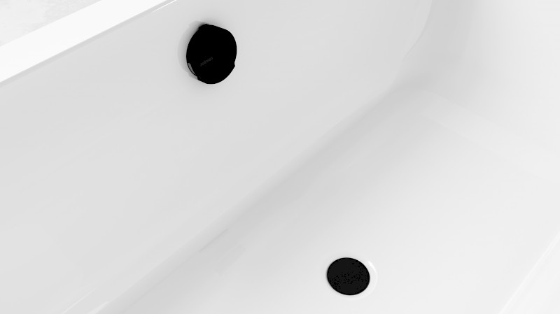 Vanová souprava s napouštěním, bovden, délka 1200mm, zátka 72mm, černá mat 71857.21